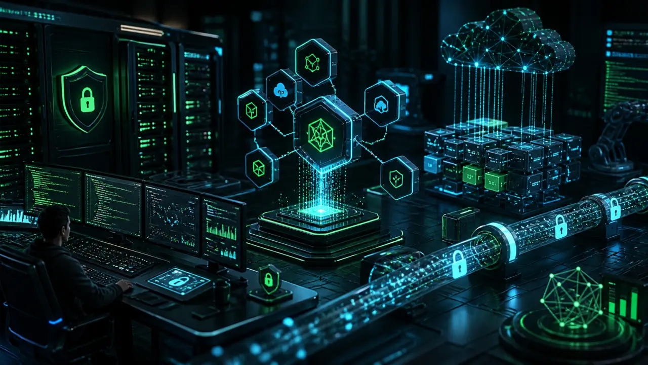 Illustration d’un backend Node.js sécurisé dans une architecture DevSecOps