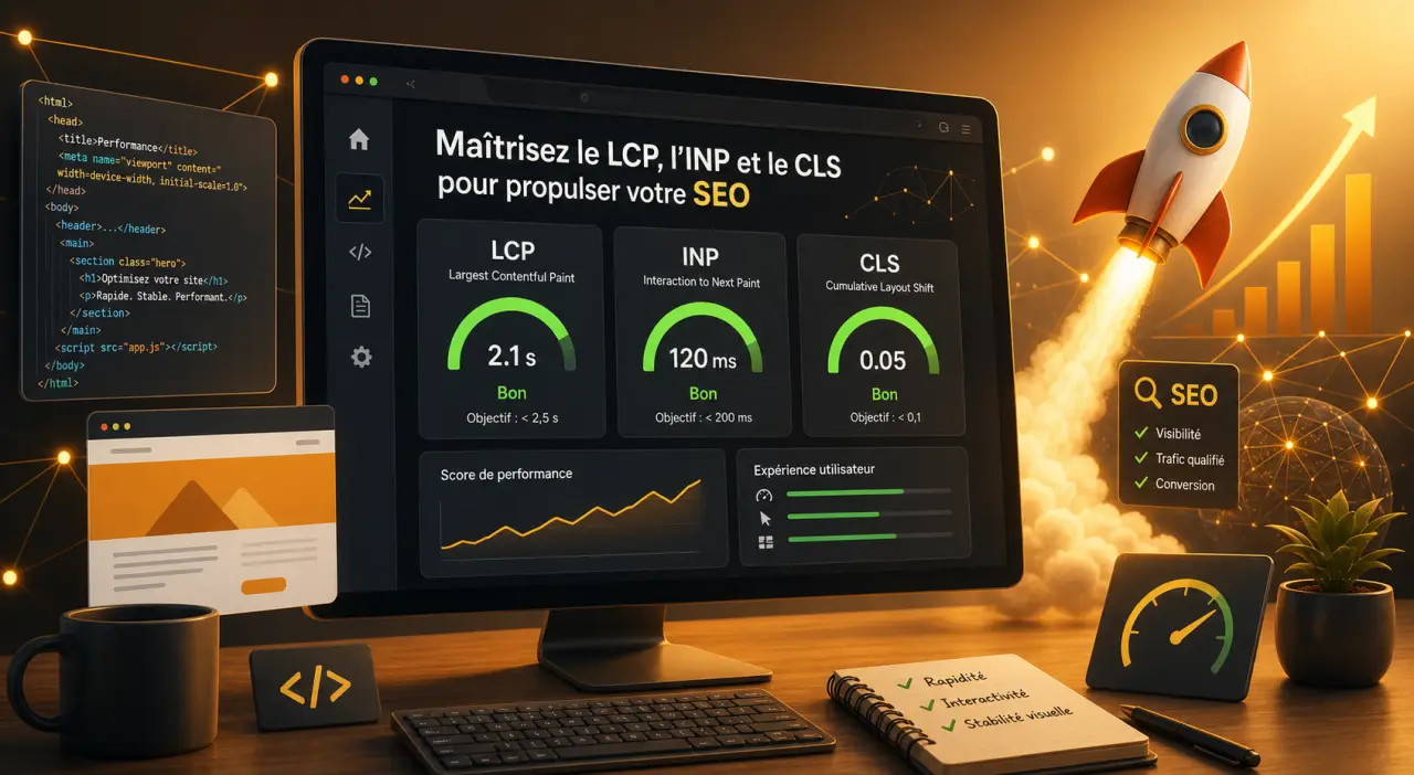 Core Web Vitals : maîtrisez le LCP, l'INP et le CLS pour propulser votre SEO