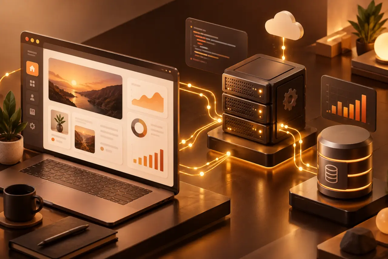 Le full stack relie l’interface, le serveur et les données