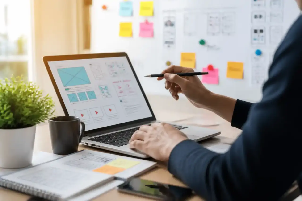Brainstorming de design web et contraintes de texte sur écrans