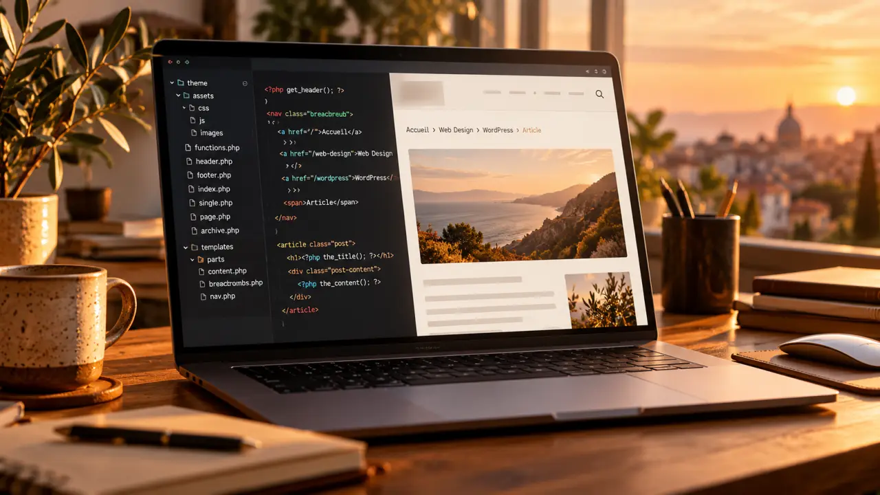 Fil d’Ariane WordPress : l’ajouter sans plugin superflu ni affichage en double
